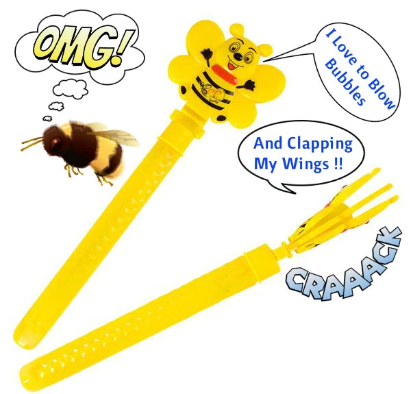 11.75" CLAPPING BUBBLE BEE BATON