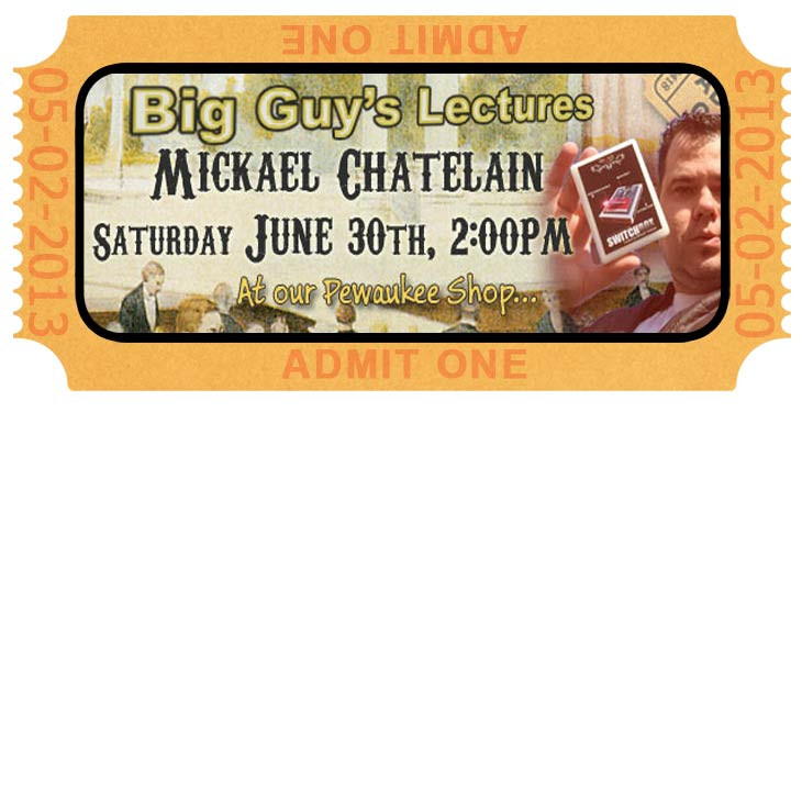 Mickaël Chatelain 2018 Lecture Advance Tickets $20.00 ($25 at door)