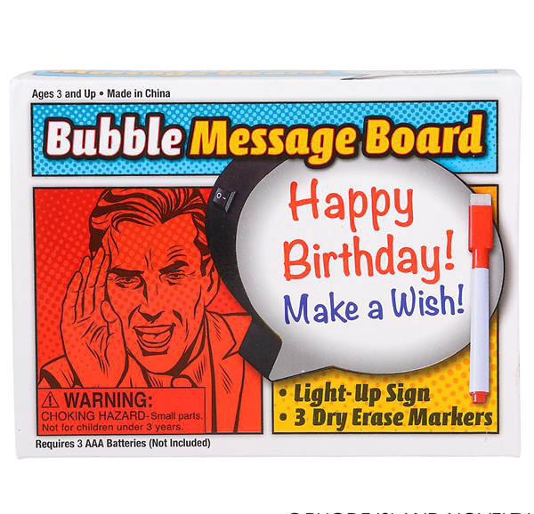 6" LIGHT-UP MINI SPEECH BUBBLE MESSAGE BOARD
