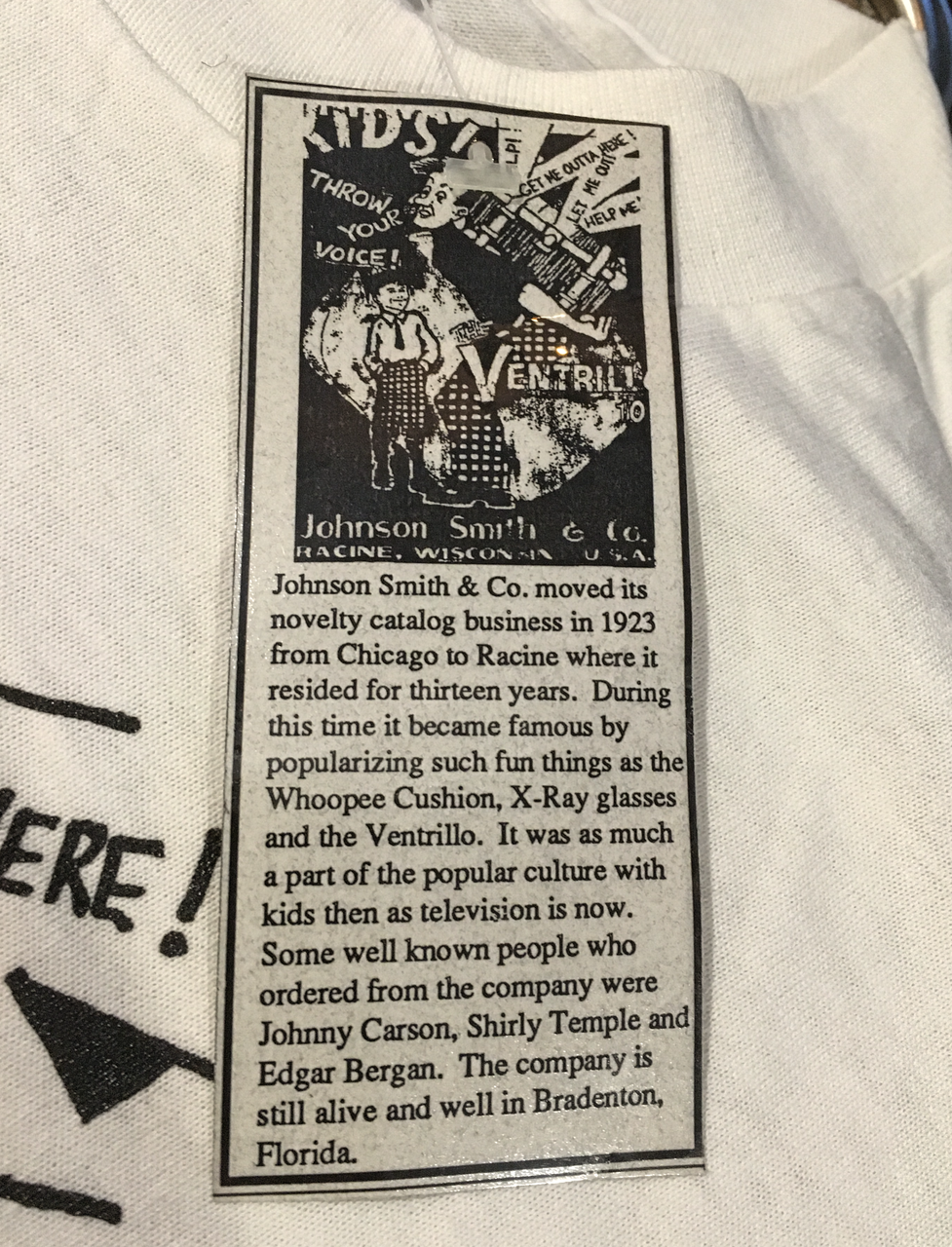 Ventrillo Tee Shirt ( A Rare Find!)