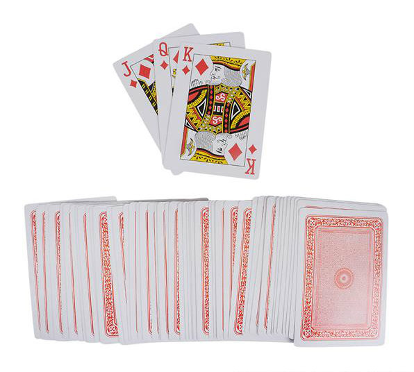 Economy EXTRA LARGE POKER CARD DECK  5" x 7"