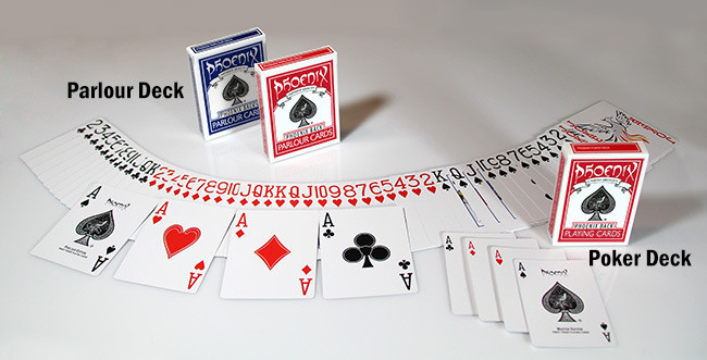 Parlour Deck MARKED (RED) Phoenix backs (3 x 4" / 7,5 x 10 cm).