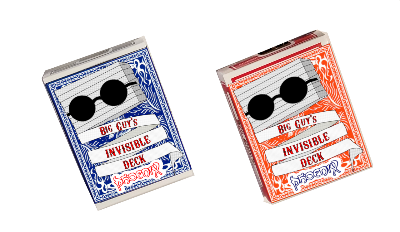 Big Guy’s Invisible Deck - Phoenix  (Red or Blue) by Big Guy’s Magic