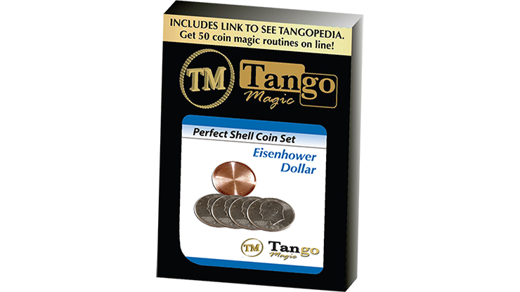 Perfect Shell Coin Set Eisenhower Dollar (Shell and 4 Coins D0202) by Tango Magic - Trick