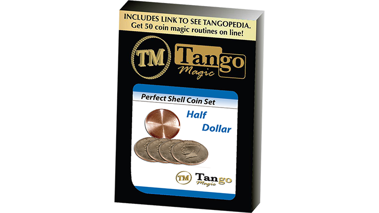 Perfect Shell Coin Set Half Dollar (Shell and 4 Coins D0201) by Tango Magic - Trick