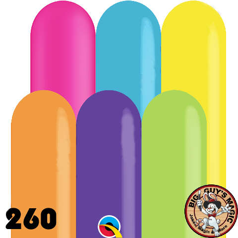 260Q Assortment Tropical Balloon Qualatex 100ct
