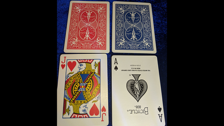 Magnetic Card- Bicycle Cards (2 Per Package) Double Back Red by Chazpro - Trick