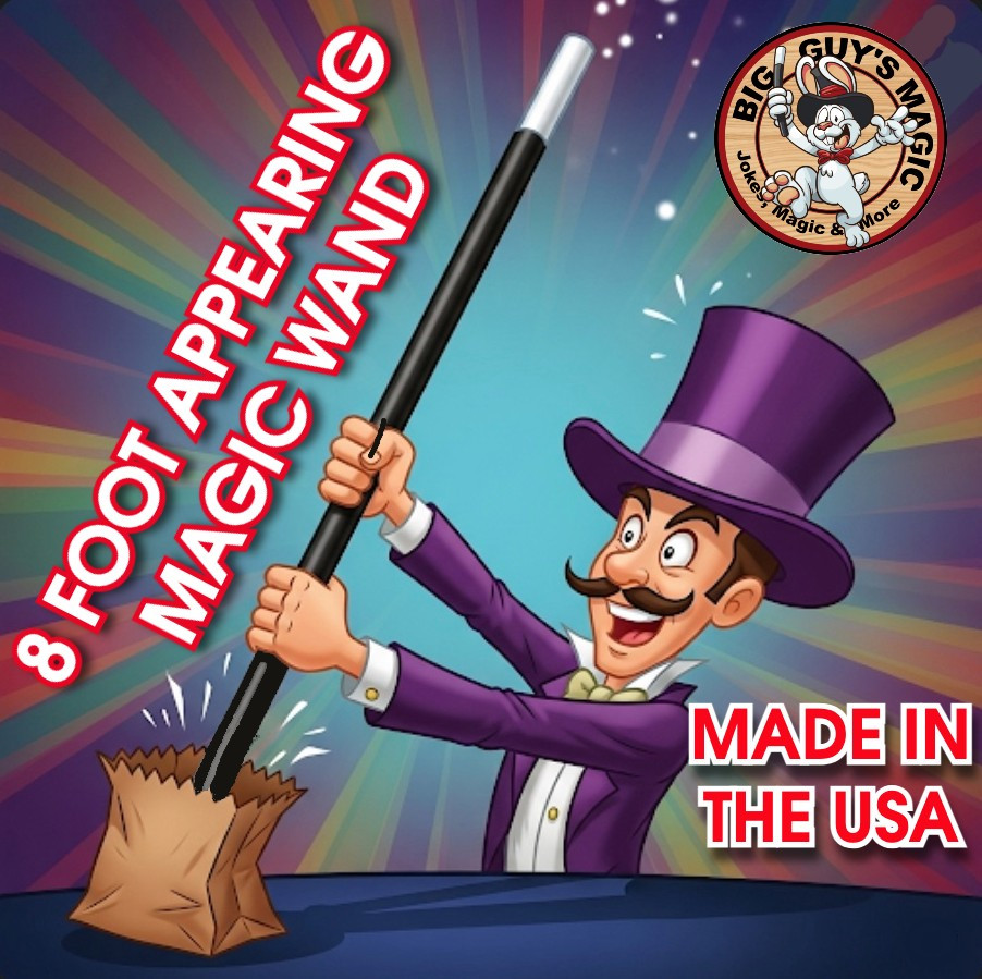 The Appearing 8-Foot Wand! By Big Guys Magic (Quick, Clean & Impossible)