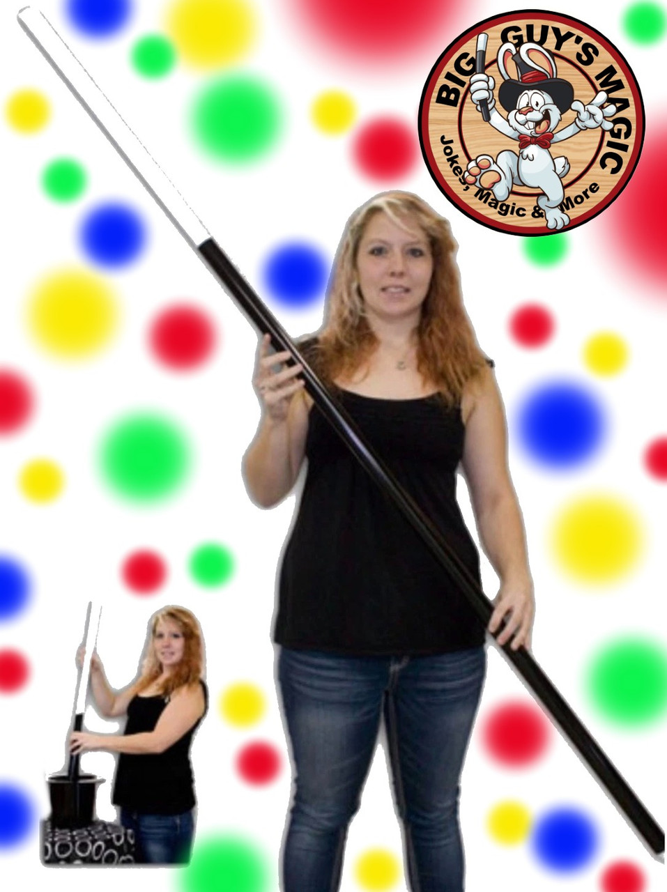 The Appearing 4-Foot Wand! By Big Guys Magic (Quick, Clean & Impossible)