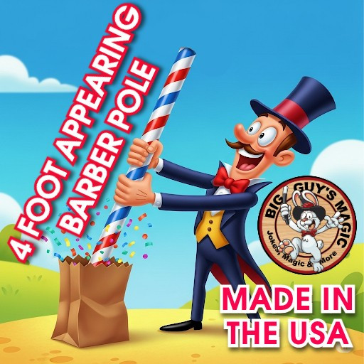 Appearing Barber Pole – 4 Foot by Big Guy's Magic