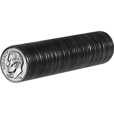 U.S. Dimes, ungimmicked roll of 50 coins