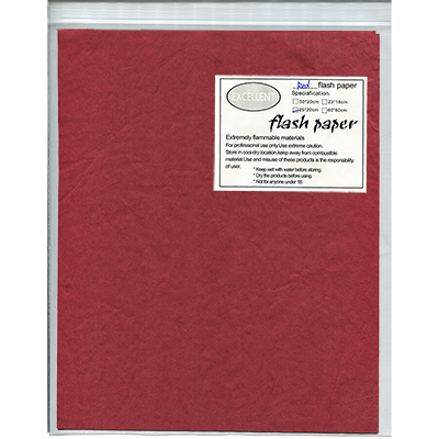 Flash Paper five pack(25x20cm) Red - Trick