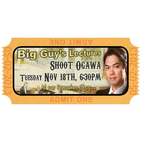 Shoot Ogawa Lecture Advance Tickets $20.00 ($25 at door)