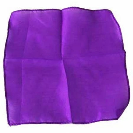 Purple Violet 9 inch Colored Silks- Professional Grade (12 Pack)