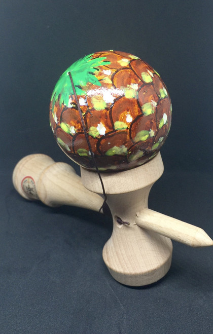 Hand Painted Kendama - Pineapple  By Big Guy's Magic