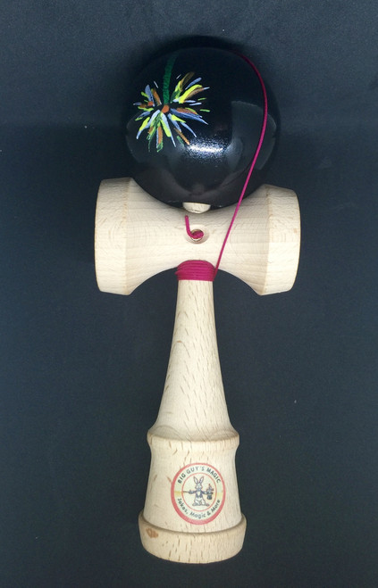 Hand Painted Kendama - Bomb Lit Wick By Big Guy's Magic
