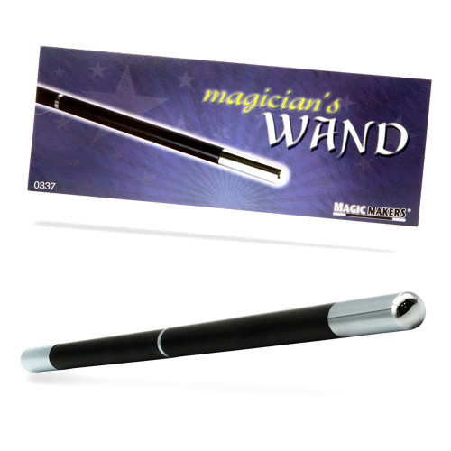 Magician's Pro Wand  (Black w/Chrome Tips)
