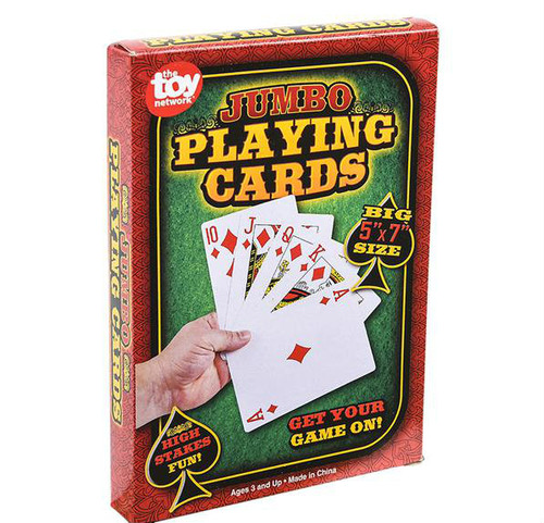 Economy EXTRA LARGE POKER CARD DECK  5" x 7"
