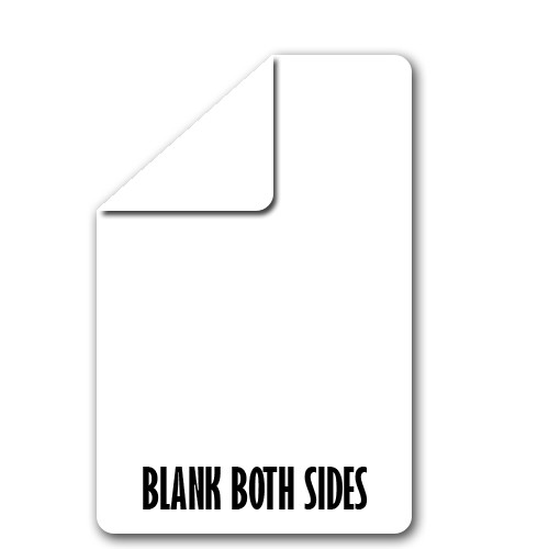 Blank Both Sides, Bicycle, Poker