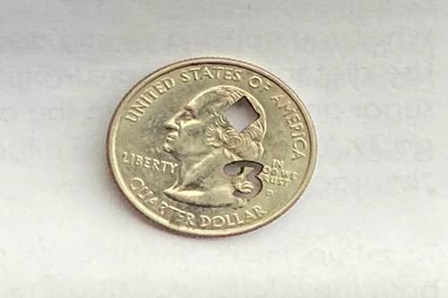 Cut Out Quarter- 3 of Diamonds - Sterling