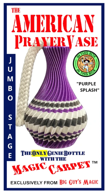 The American Prayer Vase Genie Bottle Jumbo Stage "PURPLE SPLASH" by Big Guy's Magic