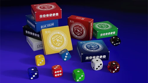 Regular Dice Set (9 Normal Dice) by IARVEL Magic (Green)