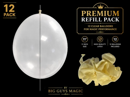 Needle Through Balloon 11 inch Refill Pack (12 Count) by Big Guy's Magic