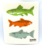 Gone Fishing Swedish Dishcloth