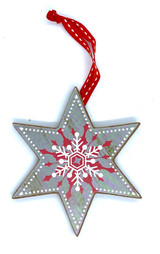 Nordic Gray Star Ornament 