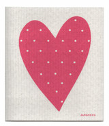 Pink Heart Swedish Dishcloth
