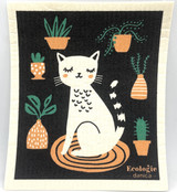 Cat Nap Swedish Dishcloth