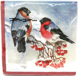 Winter Berries & Birds Cocktail Napkin