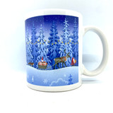 Santa And Forest Friends Delivering Presents Mug