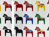 Multi Pattern Dala Horse Serving Tray