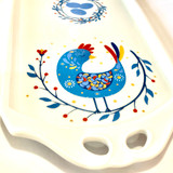 Hens & Eggs Ceramic Almond Cake Serving Tray