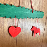 Dalahorse & Heart Hanging Decoration