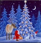 Reindeer, Santa, and Tomten Tile