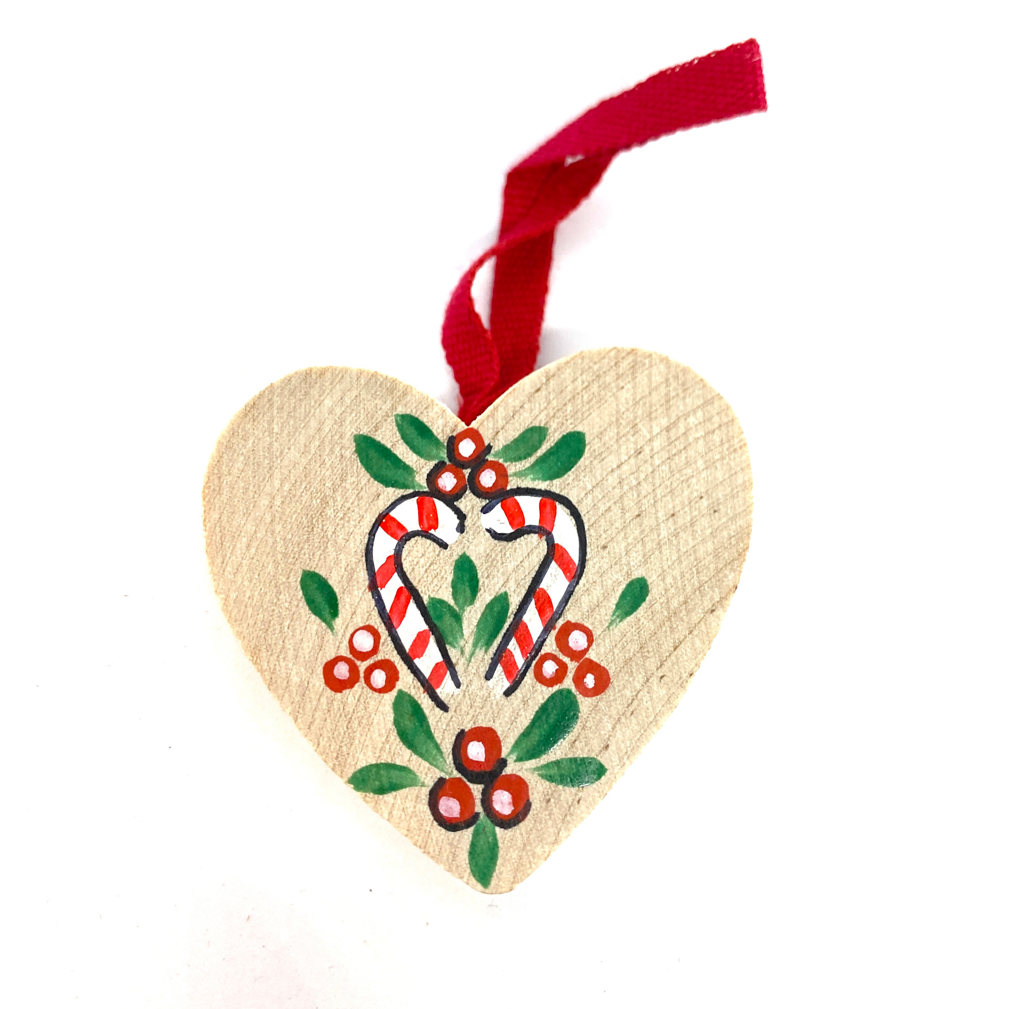 Ornament - Wooden Hearts