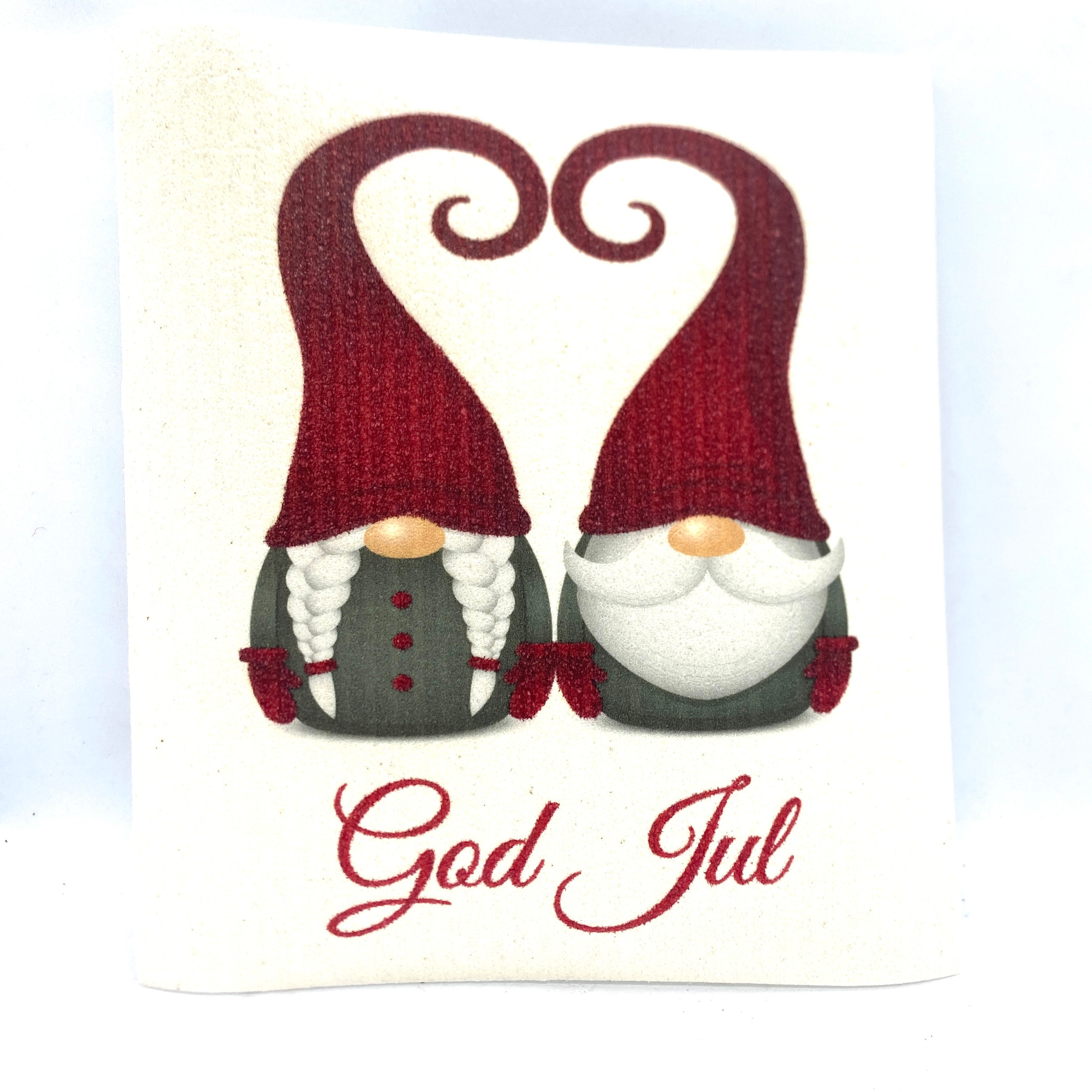 God Jul Tomten Couple Swedish Dishcloth Al Johnsons Swedish