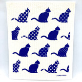 Blue Cat Swedish Dishcloth