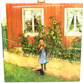 Carl Larsson Girl & Her Cat Tile Trivet