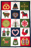 Swedish Folk Winter Kitchen Towel 