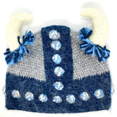 Knit Viking Helmet (Blue)