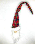 Tomte Bottle Topper (Red/Blue Plaid)