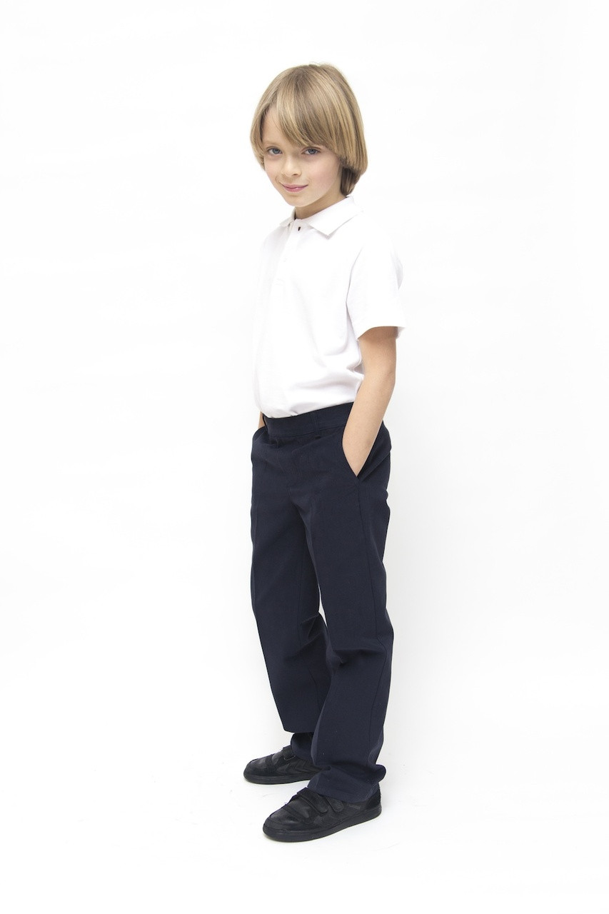 Organic School Uniform  Navy Slim Fit Boys Trousers