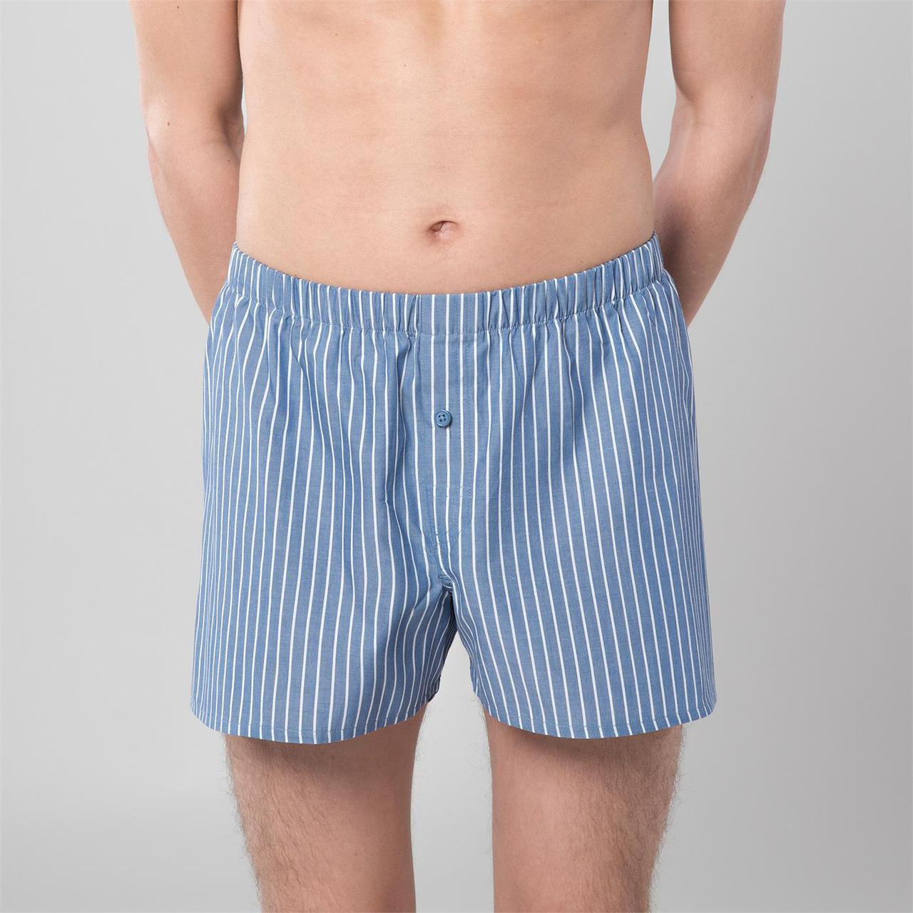 Micro Grid Woven Boxers - Royal Blue