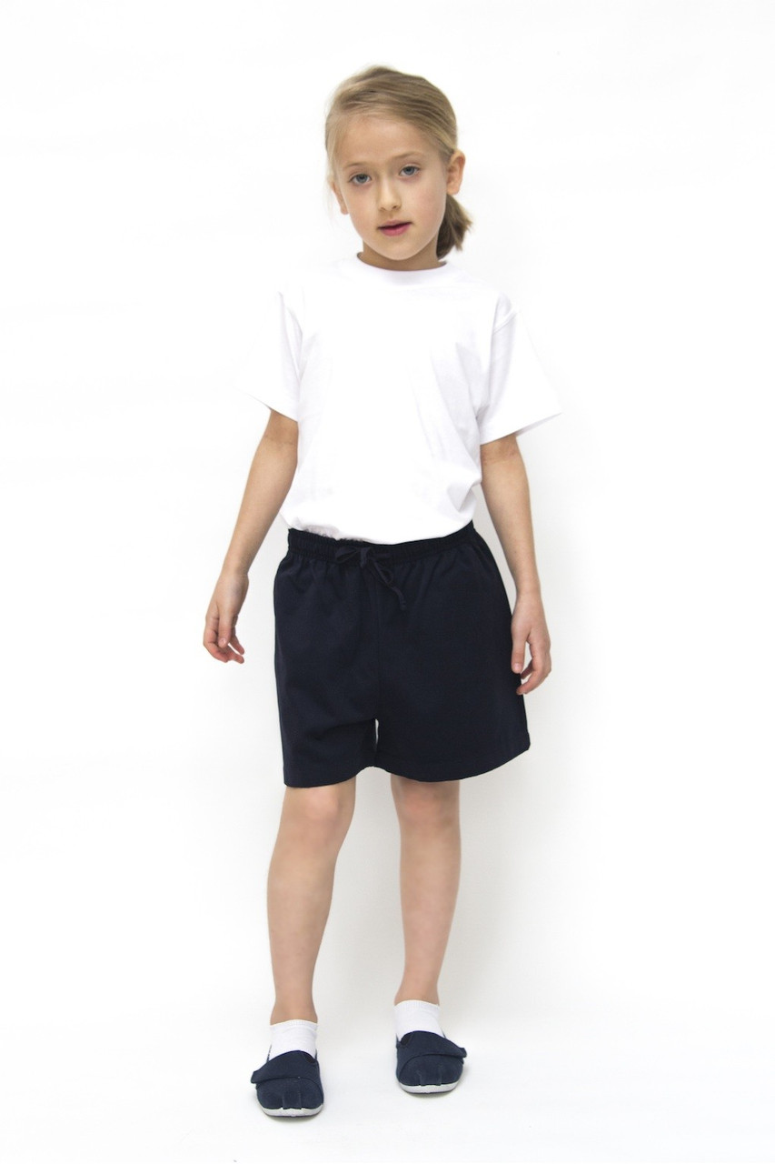 Unisex Plain Pure Cotton White PE Short