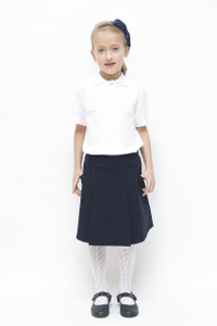 Organic School Uniform - Navy Drop Waist Pleated Skirt Organic School Uniform - Navy Drop Waist Pleated Skirt