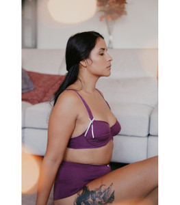 Elegance Underwire Bra Plum - Peau Ethique Elegance Underwire Bra Plum - Peau Ethique