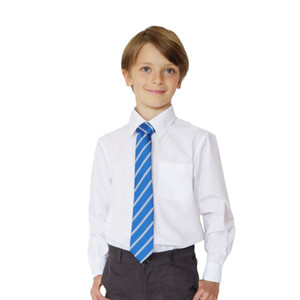 Organic School Uniform - White Unisex Long Sleeve Slim Fit Shirt Organic School Uniform - White Unisex Long Sleeve Slim Fit Shirt